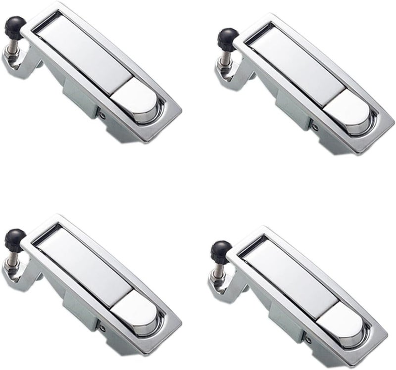 STHang-D 4PCS Compression Latch Lock Trigger Latch Lock, Zinc Alloy Adjustable Lever Hand Operated Compression Latch with Raised Trigger, Non-Locking, Flush Lever Latch (Silver) - Image 2